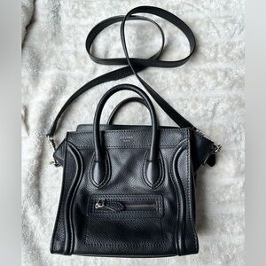Celine Black Nano Luggage Bag